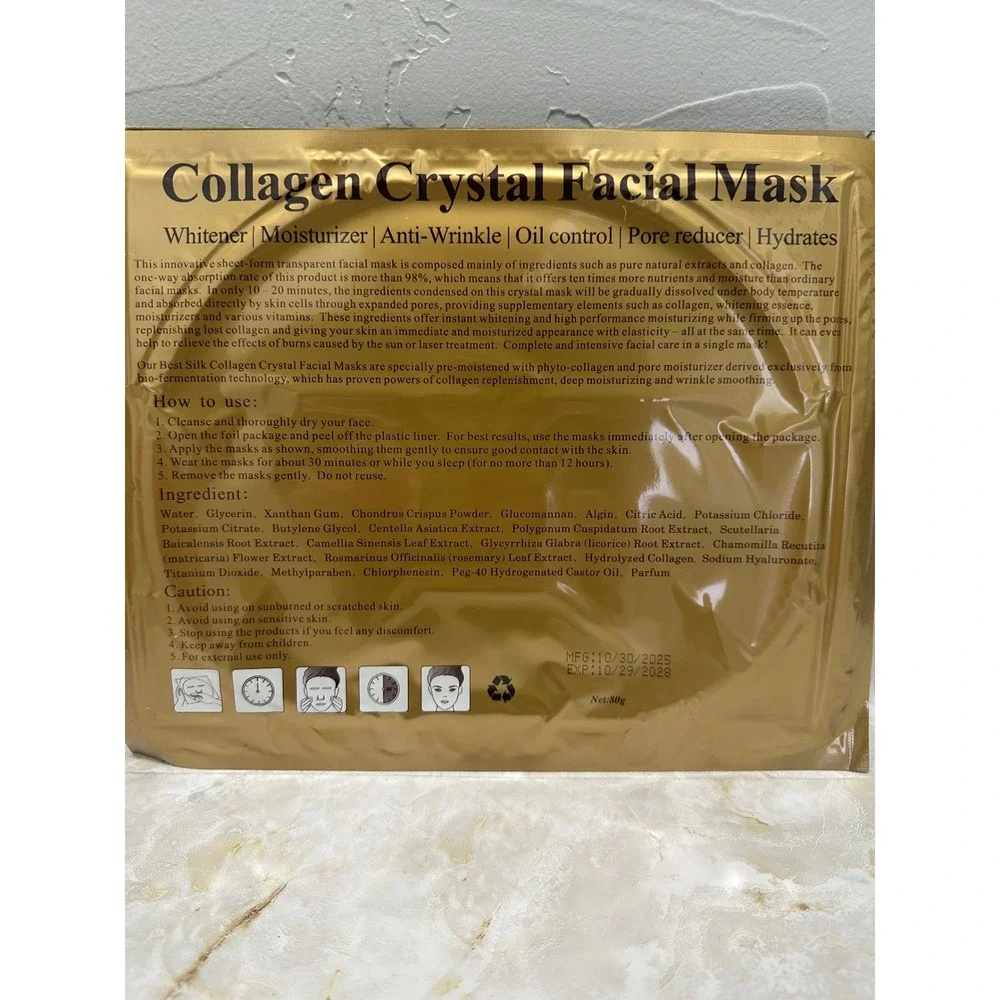 HYDRAVESCENT Collagen Crystal Mask AntiWrinkle OilControl Hydrates 3‎
